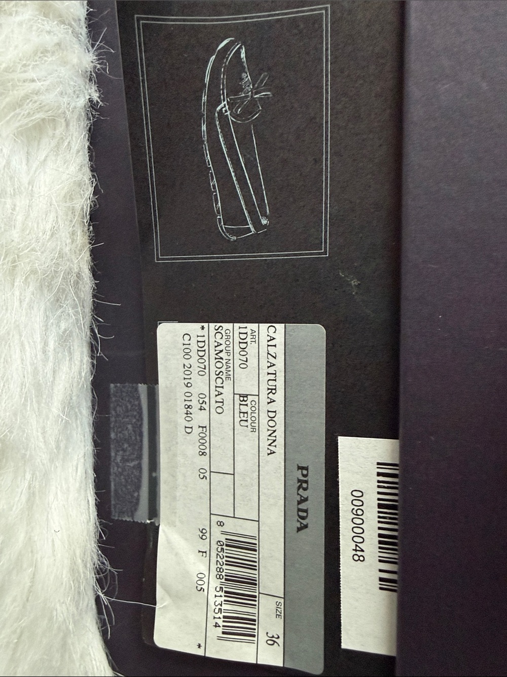 Prada Dark Navy Suede Women's Slip-On Loafers with Gold Logo - Picture 2 of 11